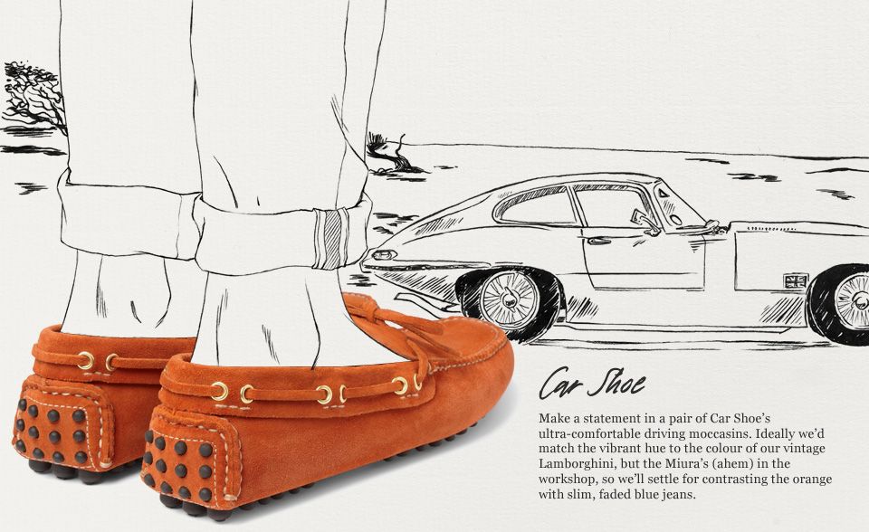 driving shoes, loafers, moccasins, casual shoes, slip on shoes, product launch, brand awareness, editorial, minimalist, luxurious, calm, orange, neutral